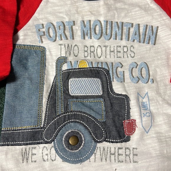 Mud pie brand jersey style shirt for toddlers Fort Mountain Moving Co. multiple - Picture 2 of 3